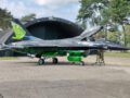 F-16 van de Belgische luchtmach. Toestel voor vliegdemonstraties.